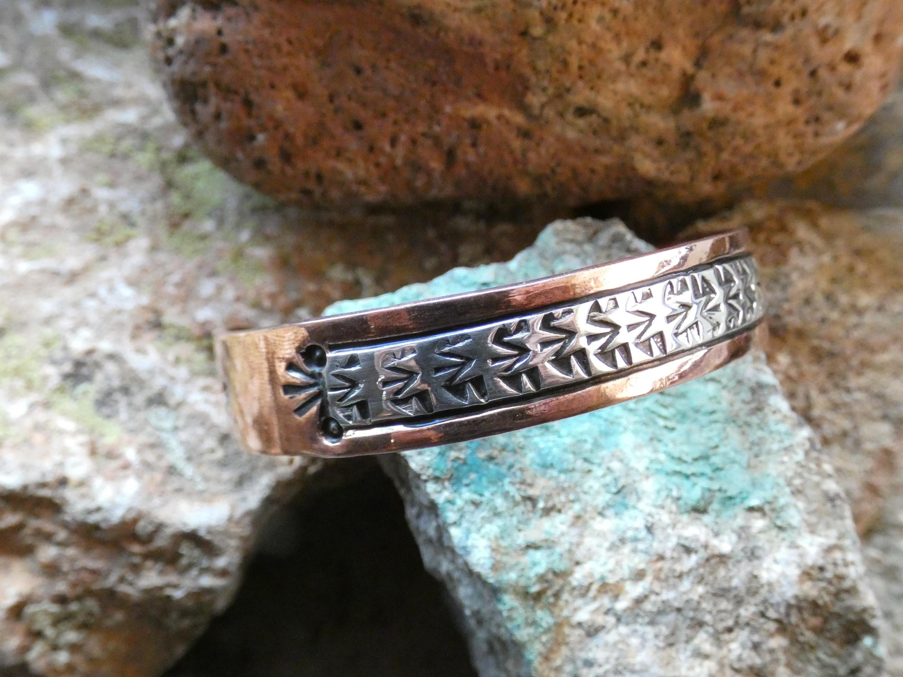 Handcrafted L .C Littl Native American Navajo Hand Stamped
