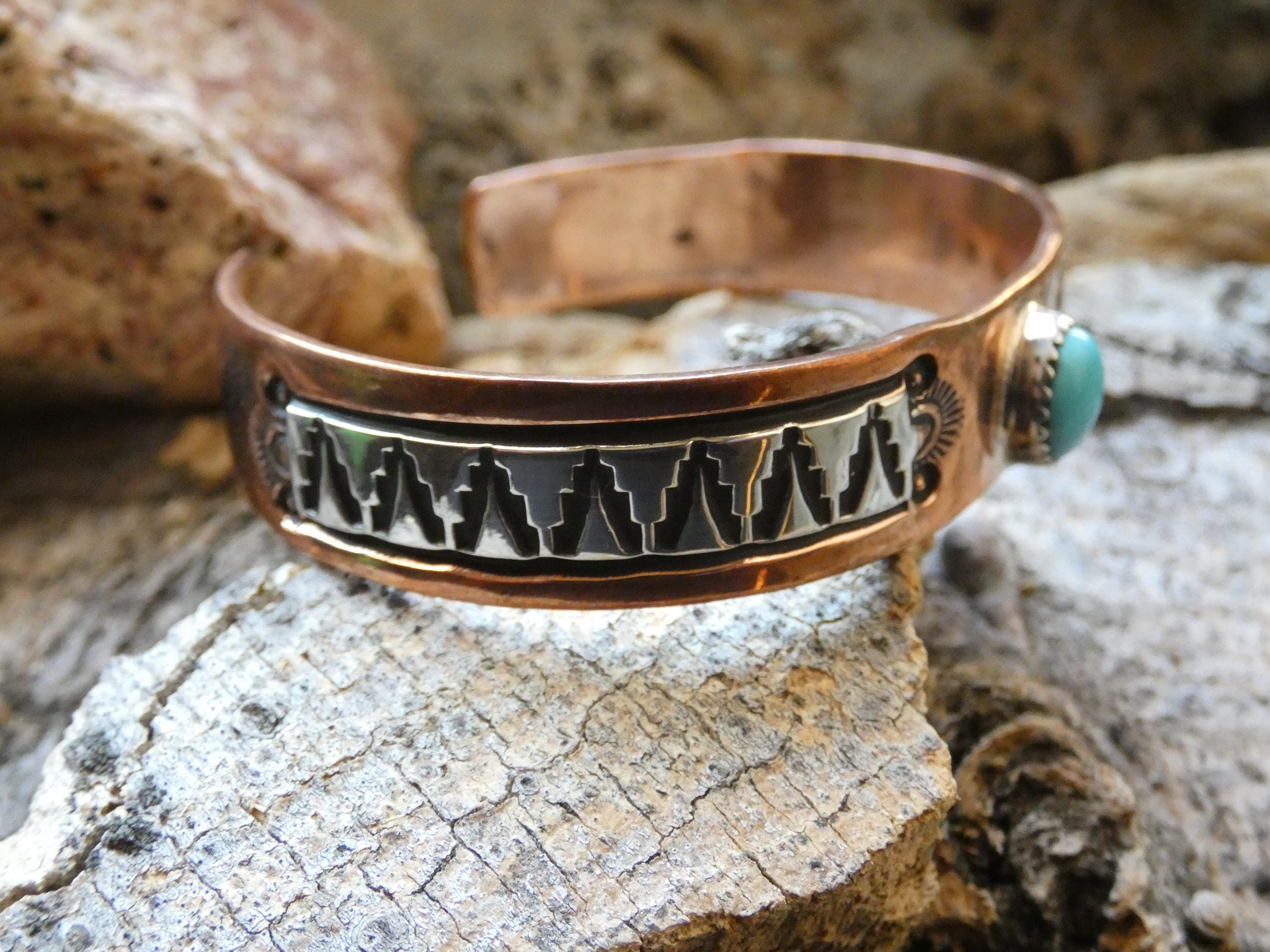 Native American Navajo Hand Stamped Handcrafted Copper