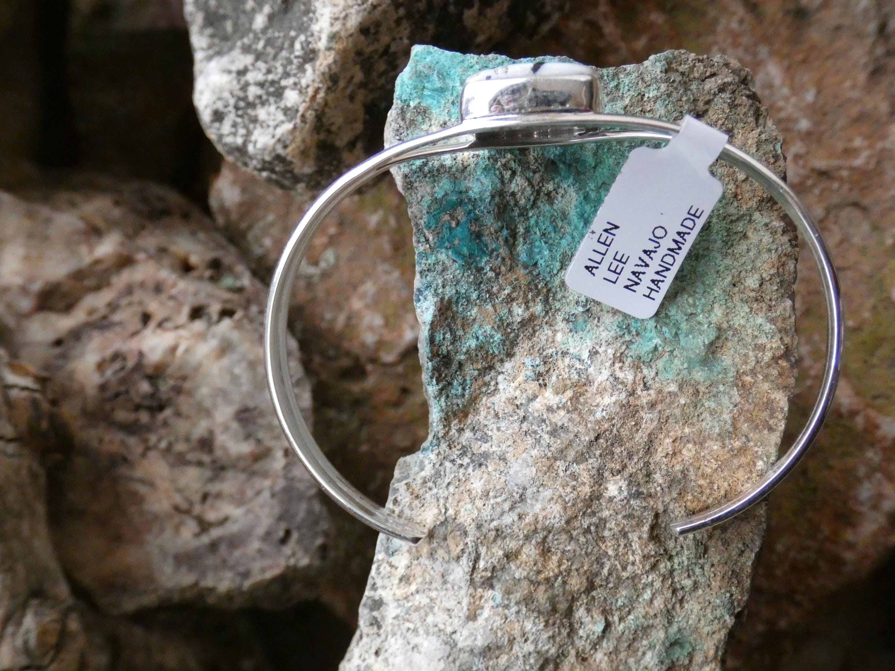 アクセサリー Navajo Allen Lee Sterling Bangle Navajo Allen Lee Native American Sterling Silver 925 Handcrafted
