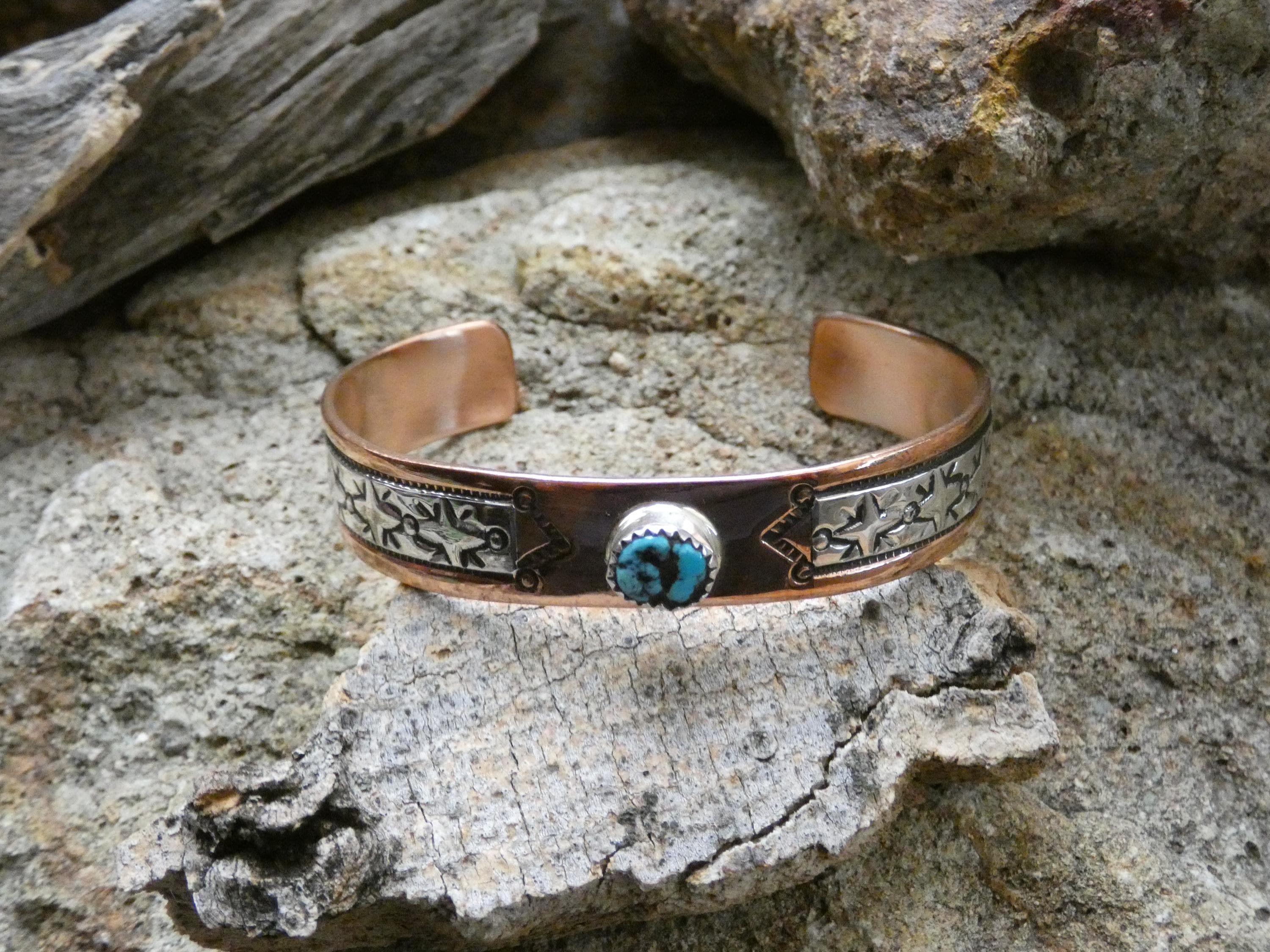 Ocean Blue Turquoise Vintage Navajo Native American Jewelry Silver Thorn Bracelet Old Ocean Blue Turquoise Vintage Navajo Native American Jewelry Silver Thorn Bracelet Old
