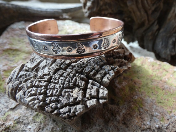 One Of A Kind Native American Navajo Sterling Silver Kokopellis Textured Bracelet One Of A Kind Native American Navajo Sterling Silver Kokopellis Textured Bracelet