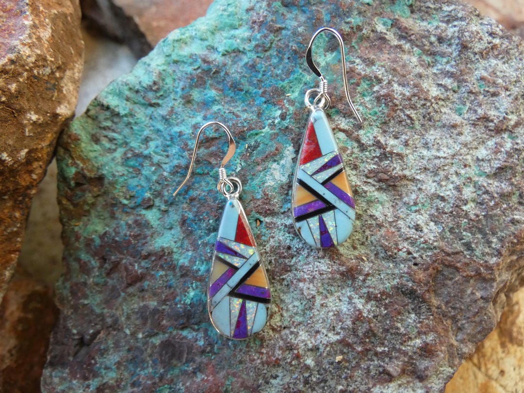 Sterling Silver 925 Turquoise Multi Gemstone Lab Created Opal Beautiful ...