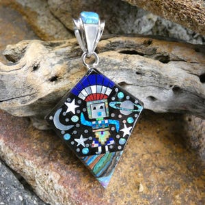 To The Moon Native American Navajo Jet Sterling Silver Cosmic Ring Signed Harold Smith To The Moon Native American Navajo Jet Sterling Silver Cosmic Ring Signed Harold Smith