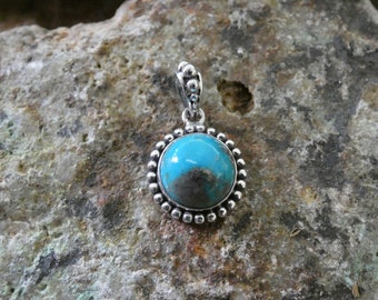 美しいブルーラウンドターコイズ 南西部 ウエスタンスターリング