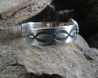 Navajo Sterling Silver Hallmarked Hand Stamped Handcrafted Native