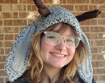 Modello all'uncinetto per cappello berretto Jackalope