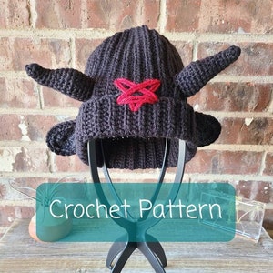 Baphomet Beanie Hat Crochet Pattern image 1