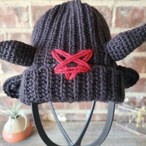 Baphomet Beanie Hat Crochet Pattern image 3