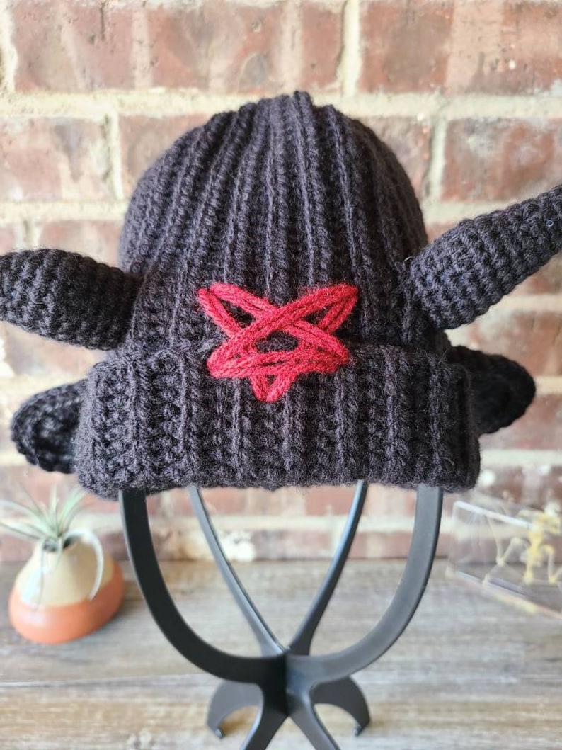 Baphomet Beanie Hat Crochet Pattern image 3