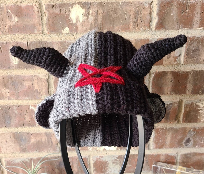 Baphomet Beanie Hat Crochet Pattern image 6