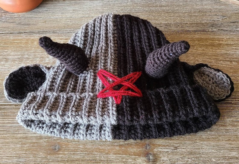 Baphomet Beanie Hat Crochet Pattern image 7