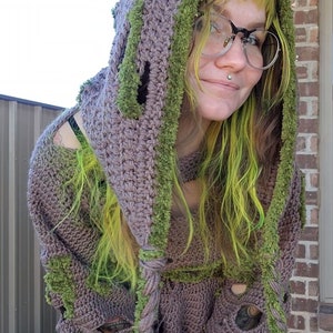 Mossy Druid Hood Crochet Pattern