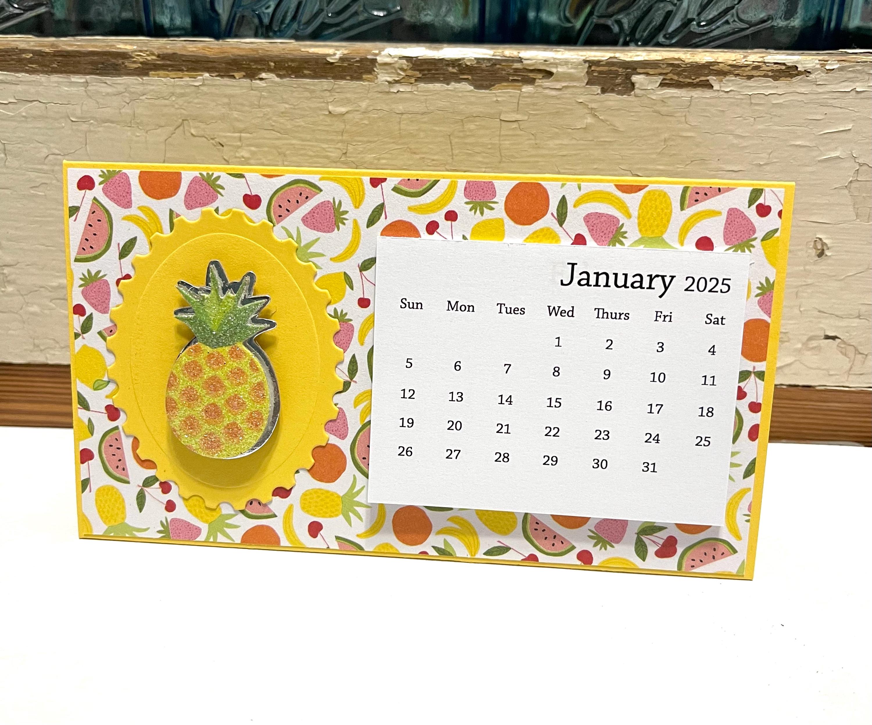 2025 Pineapple Stand up Desk Calendar - Etsy