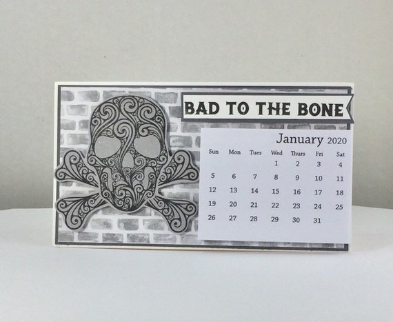 2020 Sugar Skull Stand Up Desk Calendar Etsy