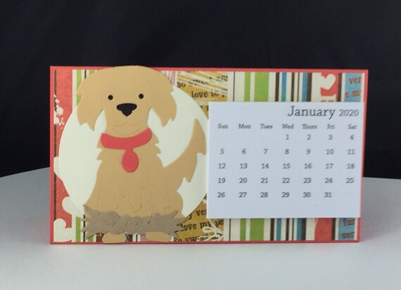 2020 Dog Stand Up Desk Calendar Etsy