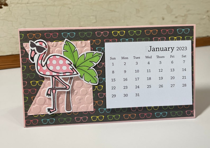 2023 Flamingo Stand Up Desk Calendar - Etsy