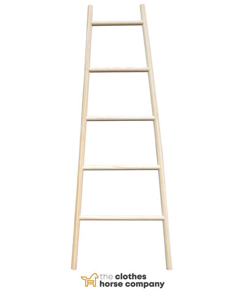 Wooden Clothes Ladder Tapered Quality Towel & Laundry Etsy UK