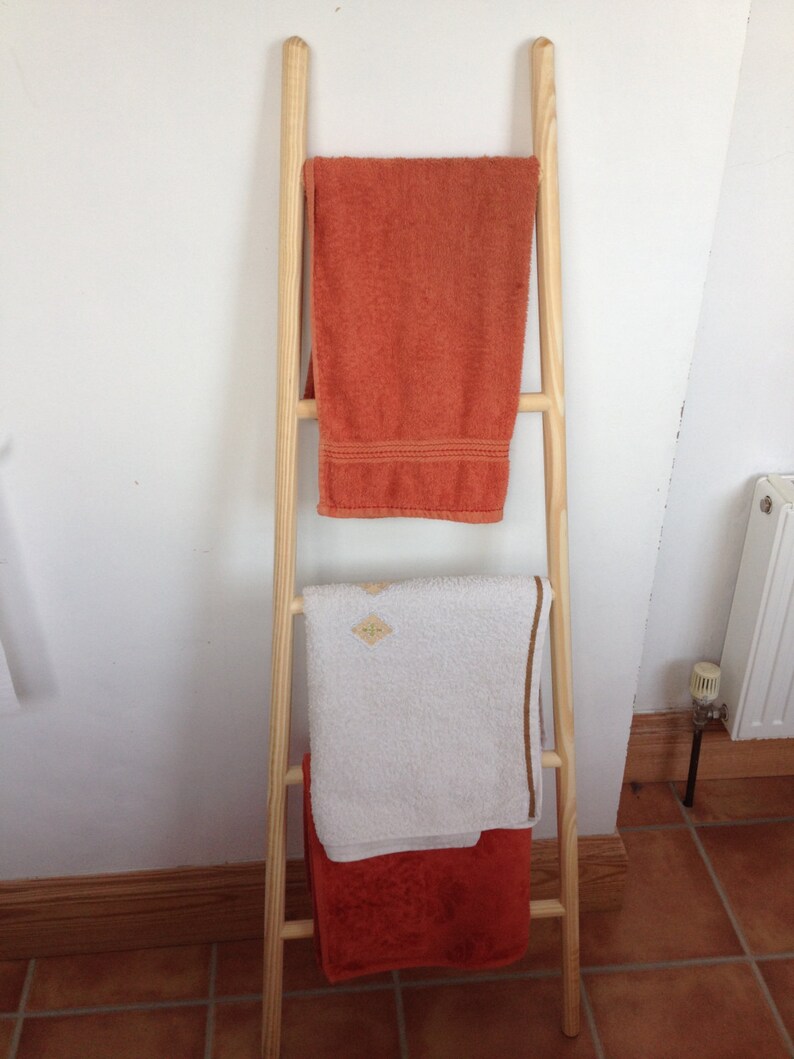 Wooden Clothes Ladder Tapered Quality Towel & Laundry Etsy