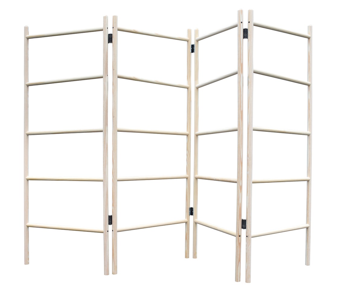 4panel Large Wooden Clothes Horse Airer Quality Folding Etsy UK