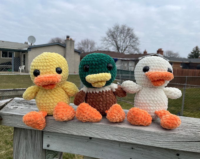 Hand Crocheted Squishy Ducks