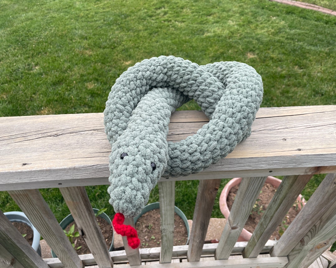 Hand Crocheted Squishy Snake | Multiple Colors Available | Customizable ...