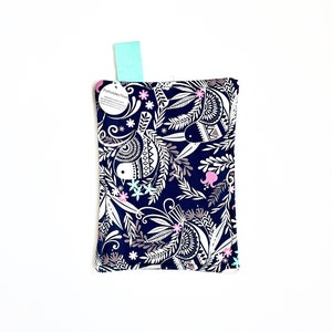 Fabric Pot Holder Trivet - Folk Bird Fabric Print - Kitchen Accessories - Blue Turquoise Fuchsia White