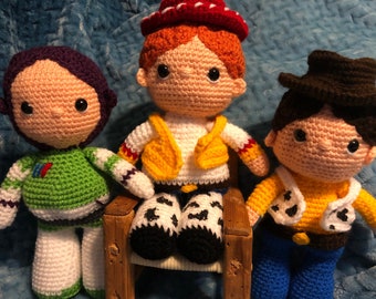 Woody, Jessie, or Buzz amigurumi plushie crochet