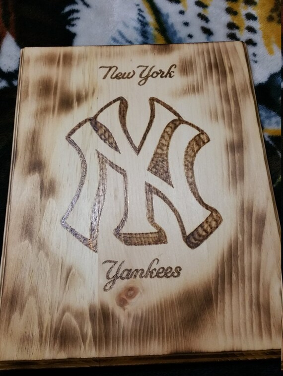 NEW YORK ネイビー Yankees chimney burning NY Yankees Pyrography