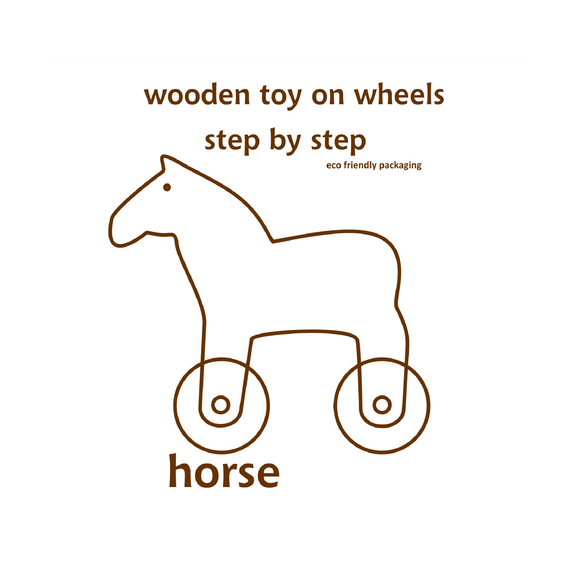 DIY Wooden Horse on Wheels Kit Half Finished Wooden Toy Etsy