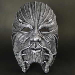 Lizard Mask Lizard Man Mask Forest Man Woodland Mask Creepy Mask Scary Mask
