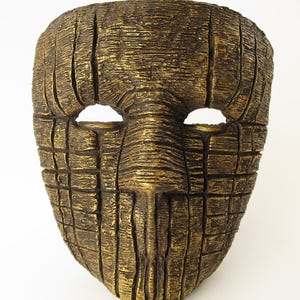 Bronze Mask Golden Black Death Eater Mask Scary Mask Creepy Mask Adult Mask
