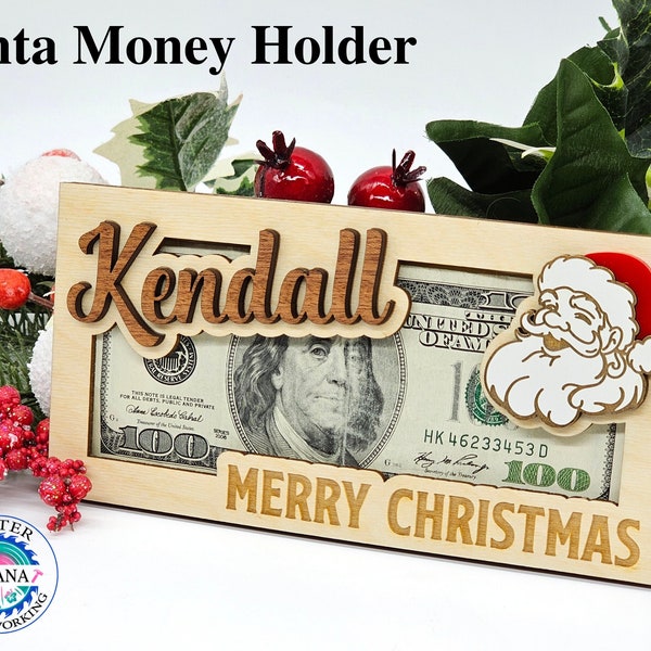 Personalized Christmas Money Holder, Stocking Stuffer for teens, Christmas gifts for college students, Christmas Gift, Secret Santa Gift