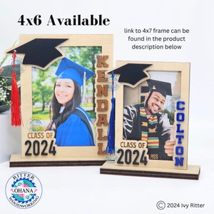 Graduation Photo Frame, Class of 2026 Picture Frame, Personalized 5x7 Picture Frame, High School Graduation Gift for her, Grad Gift for Him Bild 10