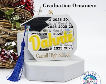 Adorno de graduación personalizado 2026, regalo de graduación para su escuela secundaria, adorno de graduación 2026, recuerdo de graduación, clase de 2026
