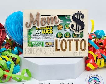 Lotto Ticket Holder, Lotto Scratcher envelope, Scratcher off Ticket, Birthday gift for mom, Birthday funny ideas, Unique Birthday Gifts
