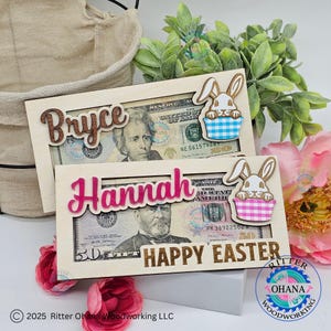 Easter Money Holder, Easter Basket Stuffers, Easter Gifts for Teens, Easter Gifts for Adults, Money Holder for Gift, Easter Bunny Money Gift