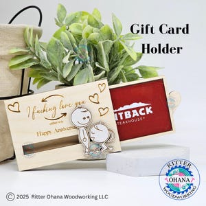 Tarjetero de regalo de aniversario personalizado, aniversario inapropiado, tarjeta de aniversario sucia para él, aniversario divertido, regalos divertidos para parejas