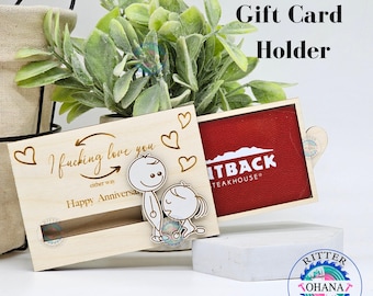 Tarjetero personalizado para aniversario, Aniversario inapropiado, Tarjeta de aniversario picante para él, Aniversario divertido, Regalos divertidos para parejas