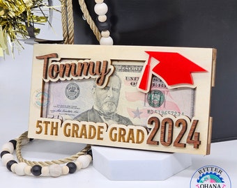 Personalized 5th Grade Graduation Money Holder, Elementary School Graduation, Fifth Grader, 5th grade Graduation Gift, 6th Grade Grad