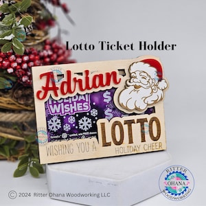Billete de lotería navideño, Alegría navideña de lotería, Porta billetes de lotería, Regalo para universitarios, Regalo para la abuela, Regalo para un compañero de trabajo