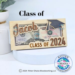 Graduation Money Holder, Class of 2024 Gift, High School Graduation, Gift for Graduate Student, Gift for High School Senior, Graduation Gift image 2