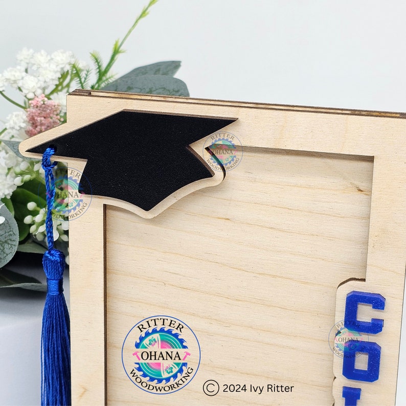 Graduation Photo Frame, Class of 2026 Picture Frame, Personalized 5x7 Picture Frame, High School Graduation Gift for her, Grad Gift for Him Bild 6