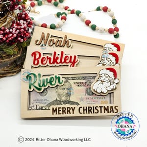 Personalized Christmas Money Holder, Stocking Stuffer for teens, Christmas gifts for college students, Christmas Gift, Secret Santa Gift