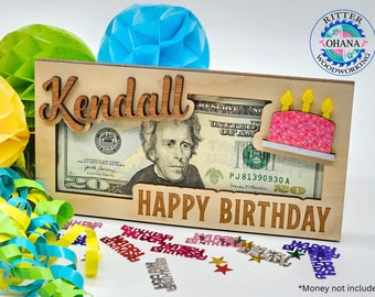 Personalized Birthday Money Holder, Birthday Money Box, Kids Birthday Gift, Birthday Cash Envelope, Birthday Gifts, Birthday Cash Holder