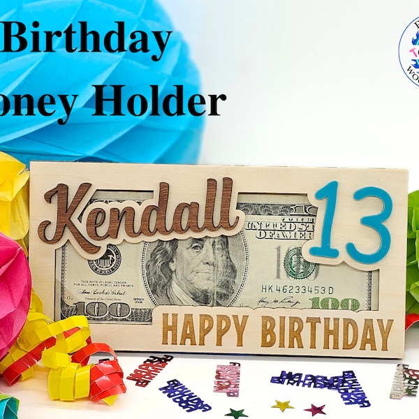 Age Birthday Money Holder, 16th Birthday Gift Girl, 18th Birthday gift/21st Birthday Gift for her/18th Birthday Card/21st Birthday gift male