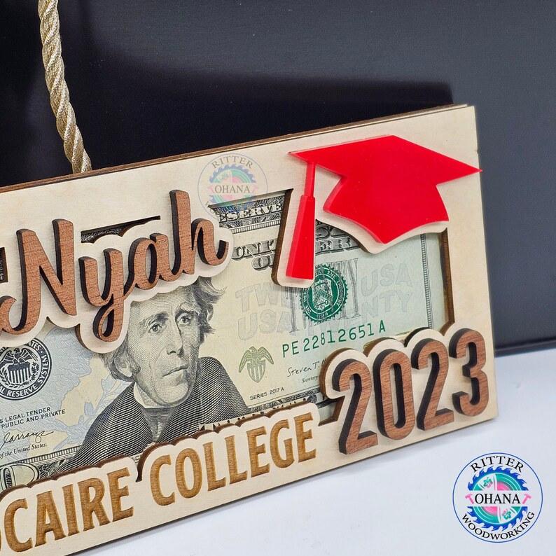 Graduation Money Holder, Class of 2024 Gift, High School Graduation, Gift for Graduate Student, Gift for High School Senior, Graduation Gift image 9