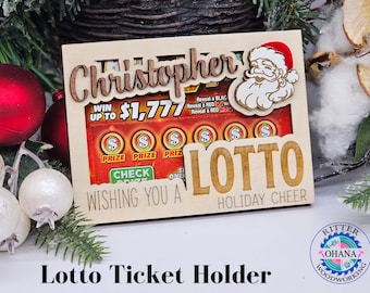 Lotto Ticket Christmas, Lotto Holiday Cheer, Lottery Ticket Holder, Stocking stuffer for college boy, Gift for grandma, gift for coworker