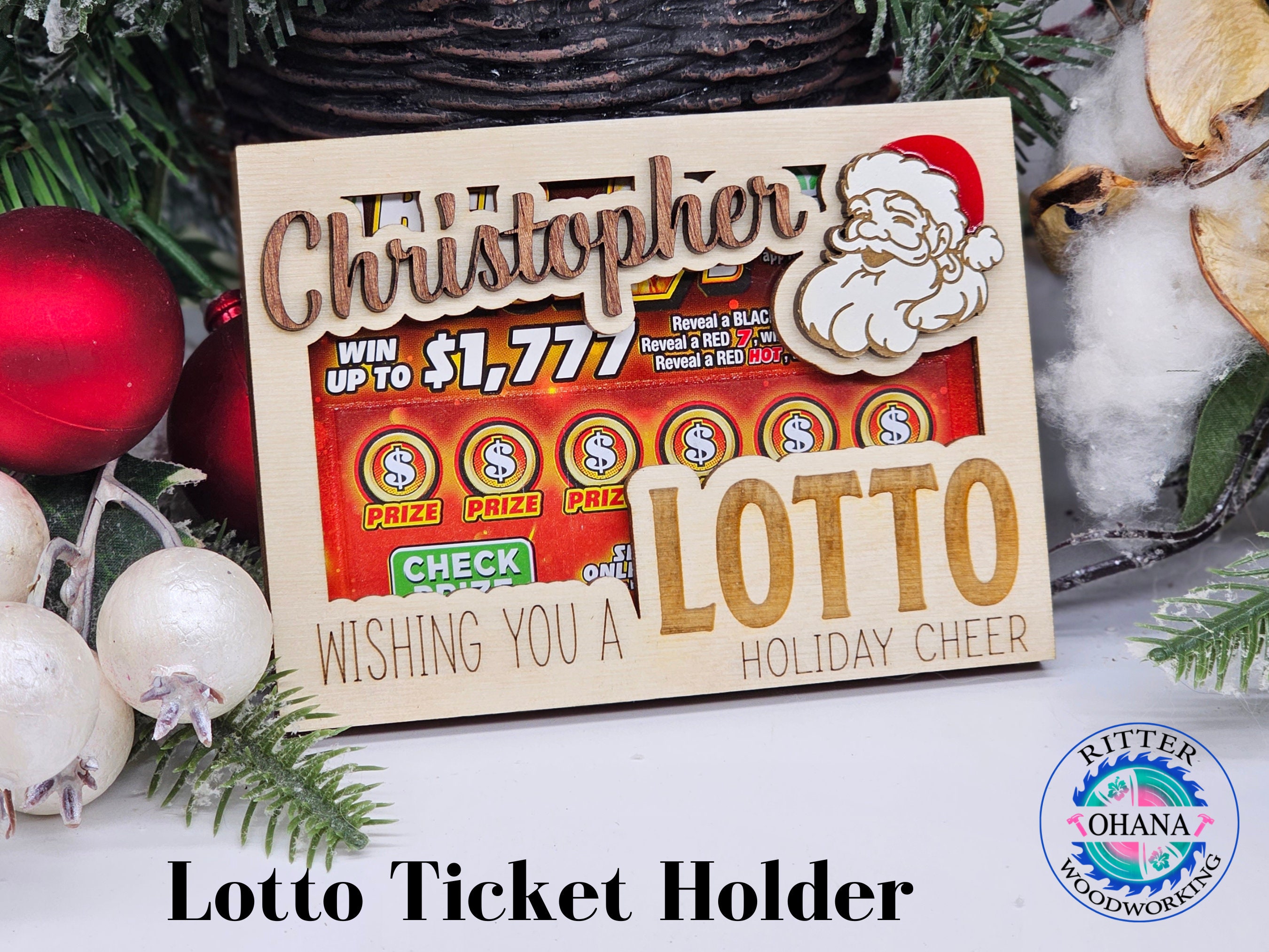 Lottery Ticket Holder Christmas 