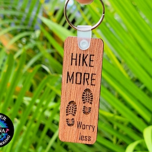 Hiking Keychain, Hiking gifts for Women, Stocking stuffer for hiker, Gift for hiking women, Hiking Christmas gift, gift fro outdoorsy women Hike More