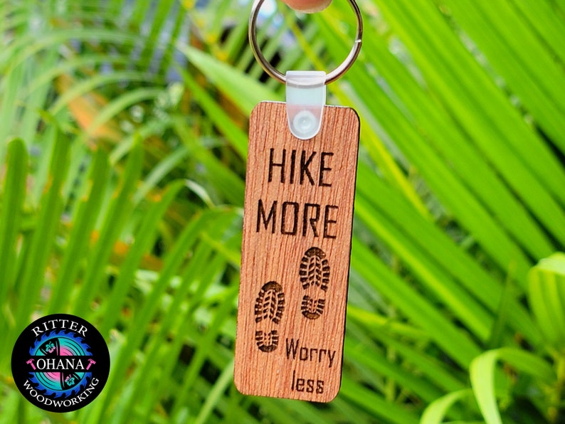 Hiking Keychain, Hiking gifts for Women, Stocking stuffer for hiker, Gift for hiking women, Hiking Christmas gift, gift fro outdoorsy women Hike More